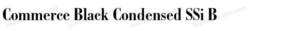 Commerce Black Condensed SSi Bold Condensed字体转换
